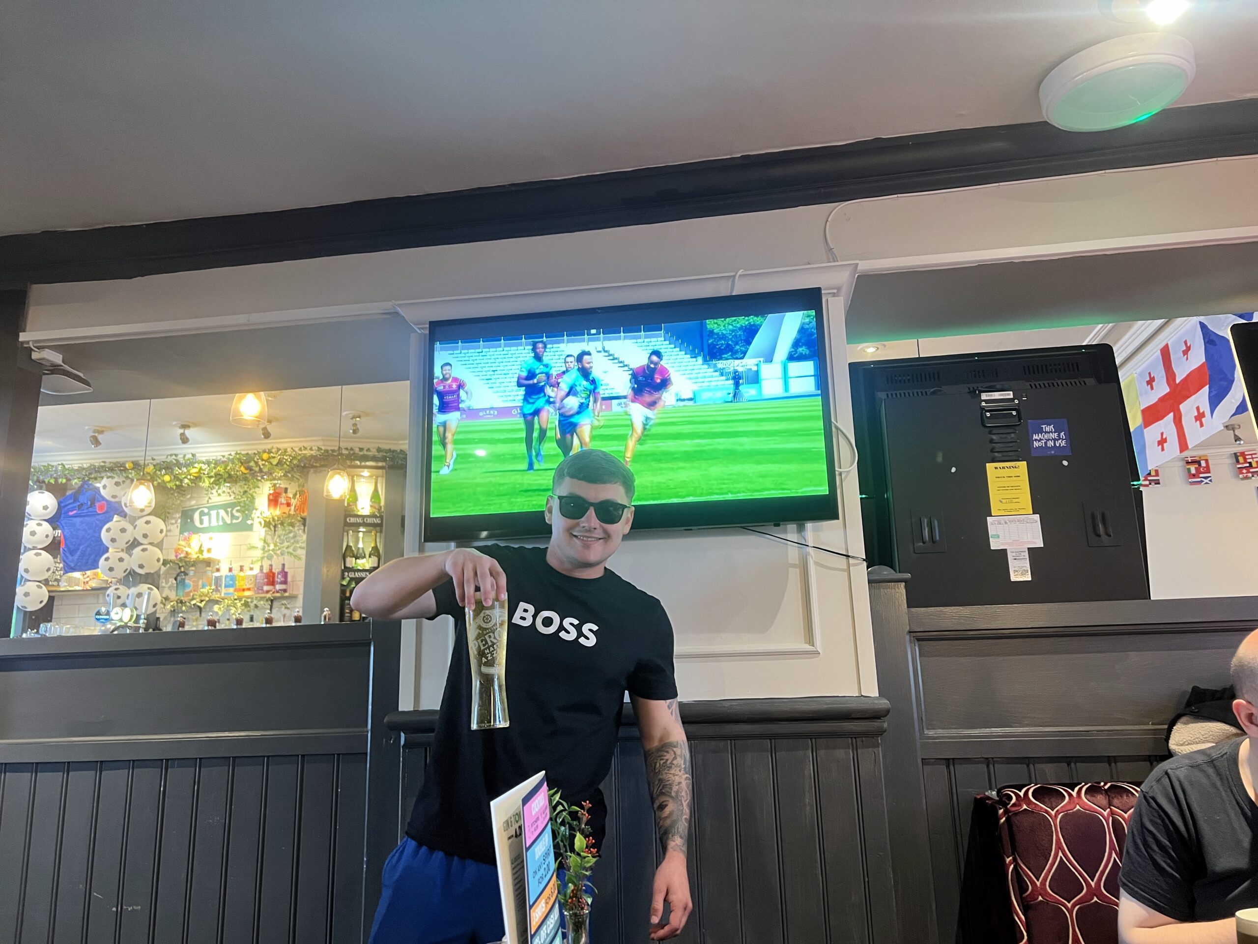 Watching Rugby in Pub